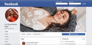 Lily Rose Melody Depp FaceBook