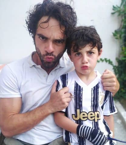 Giovanni Anzaldo With His Son